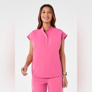 Figs Rafaela Oversized Scrub Top - f*ing pink XL